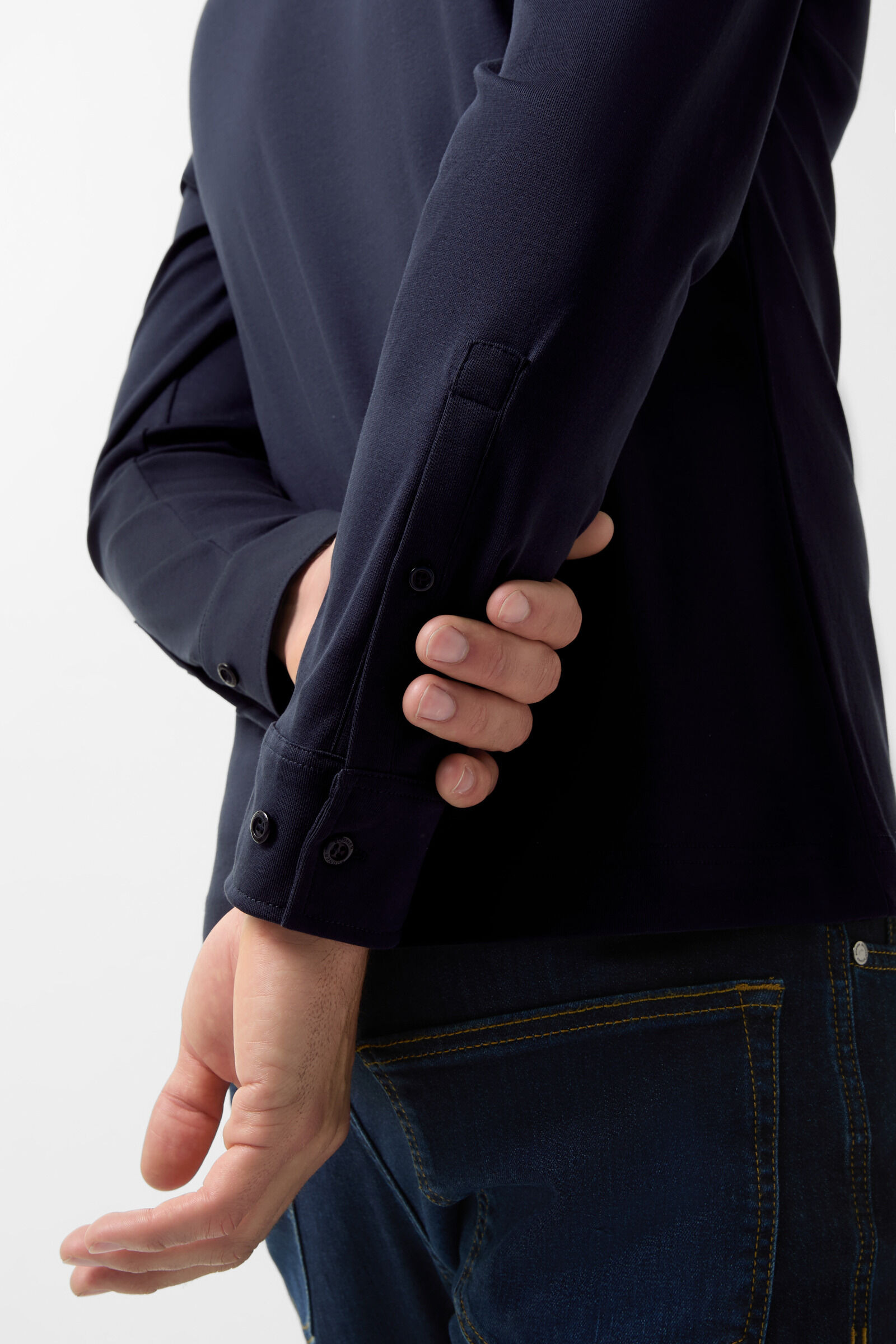 Jersey shirt Franz in Navy blue - 5