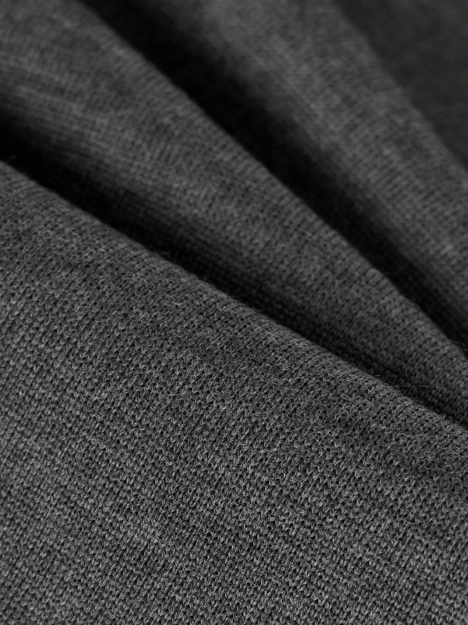 Wool-blend midi skirt Dark gray - 5