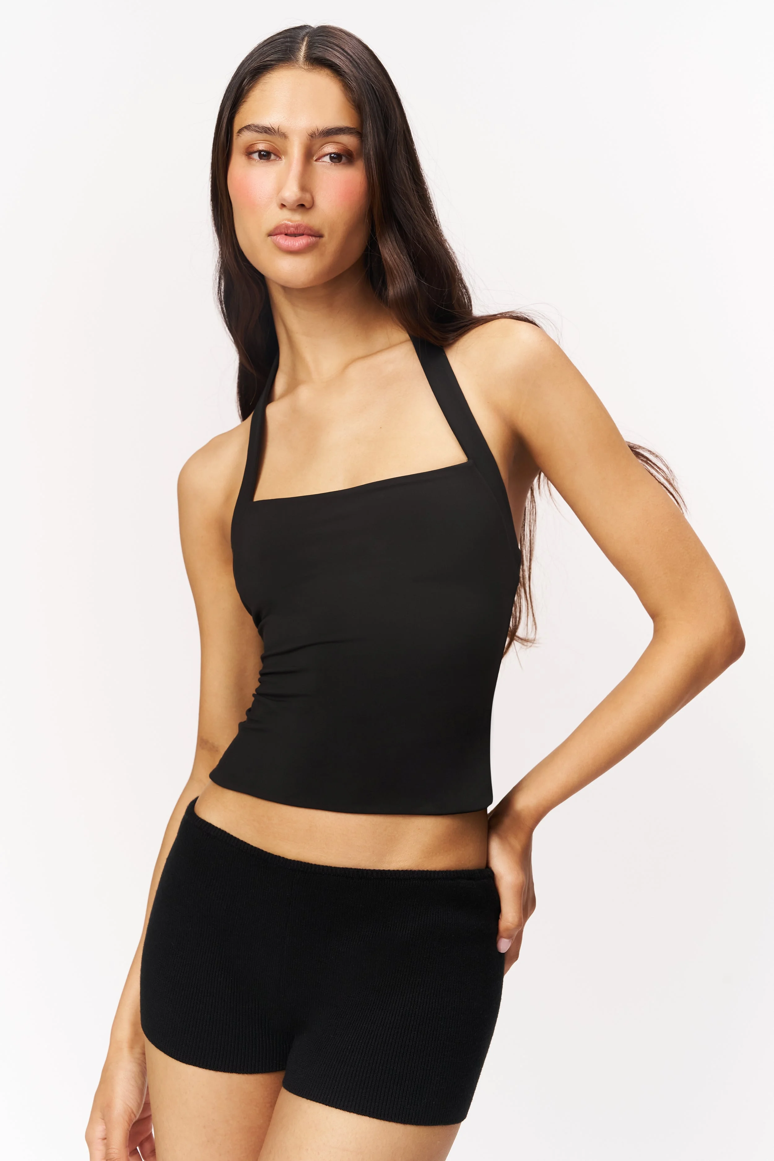 RIB KNIT MICRO SHORT - 1