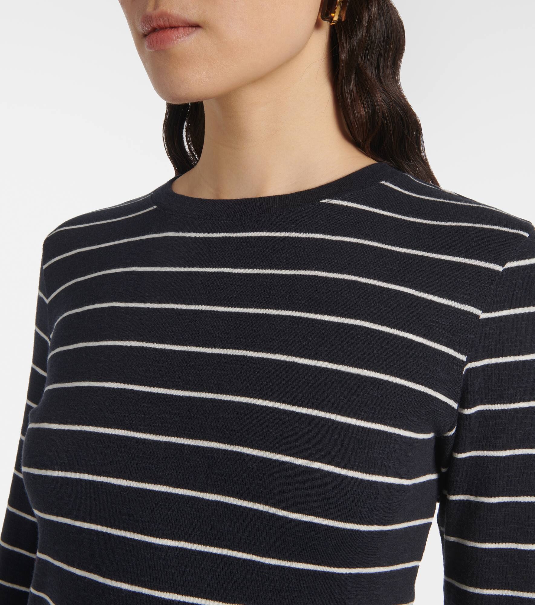Striped cotton-blend top - 4