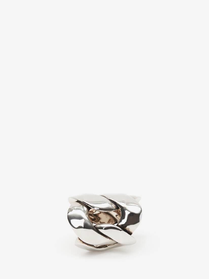 Women's Chain Ring in Antique Silver - 4