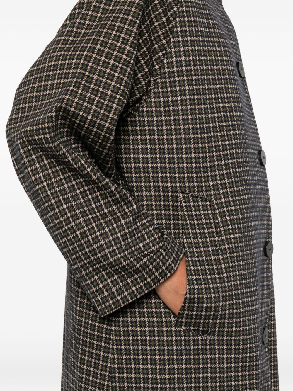 checked button coat - 5