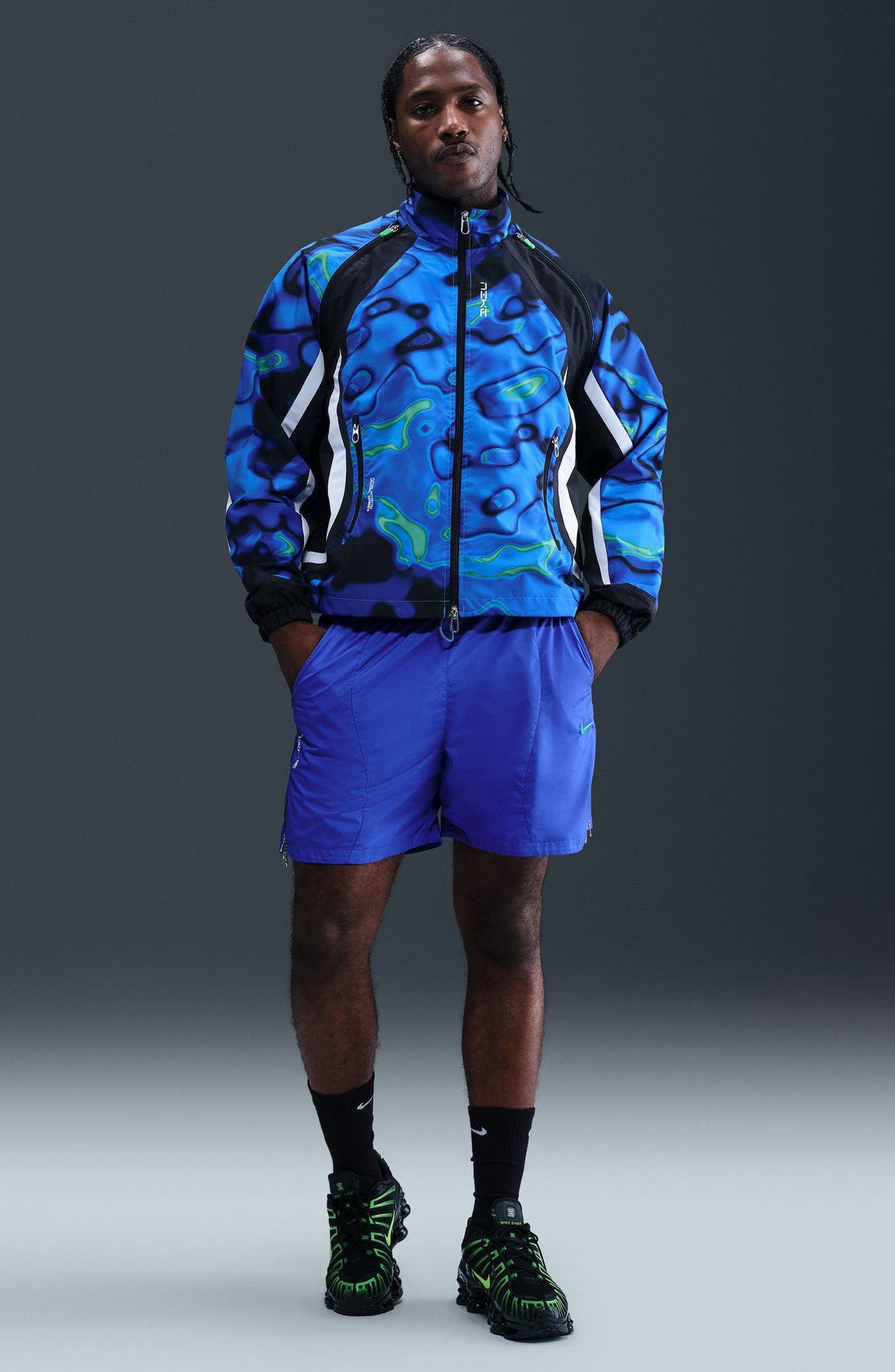 Nike Project F.R.O.G. Drawstring Shorts in Hyper Royal/Green Shock at Nordstrom - 7