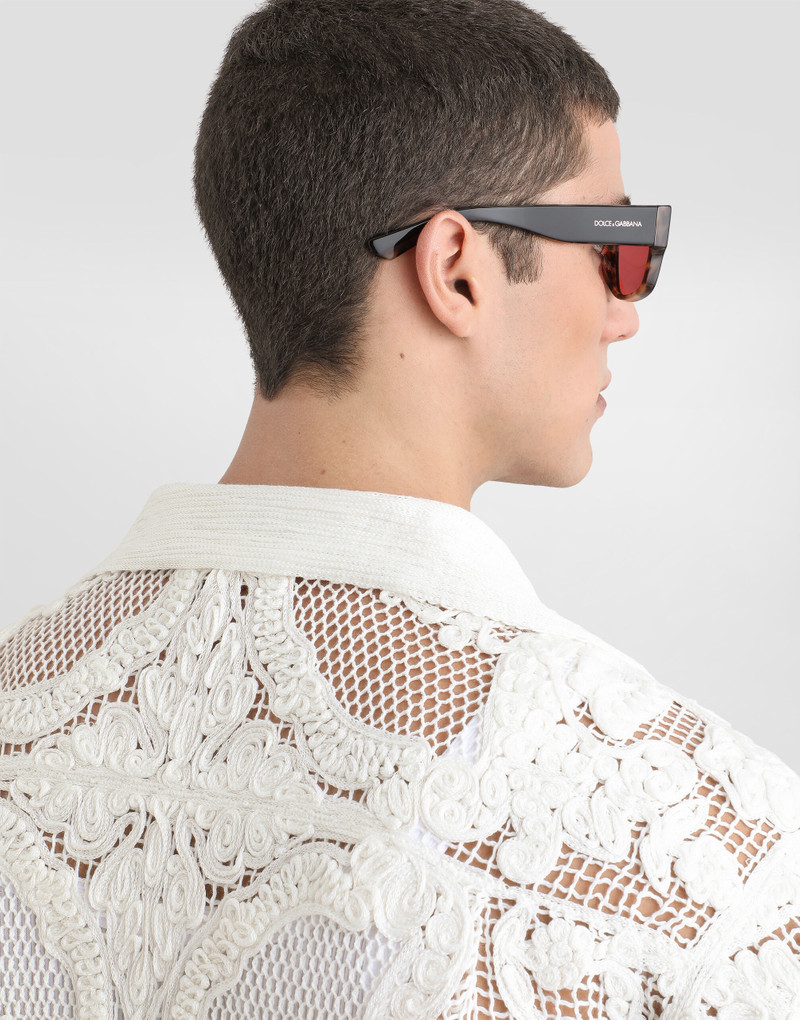 Cotton shirt with macramé embroidery 5