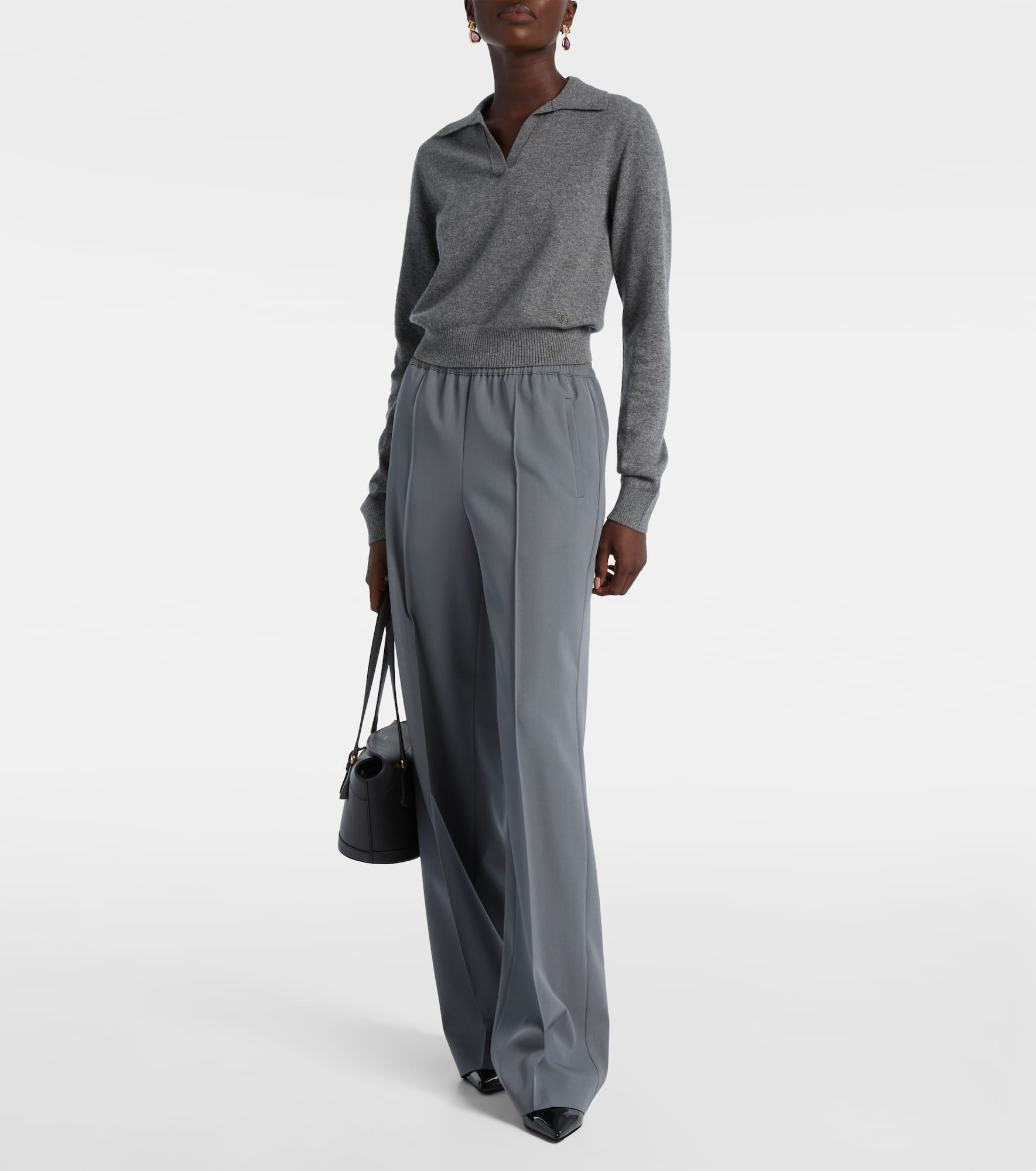 Virgin wool gabardine straight pants - 2