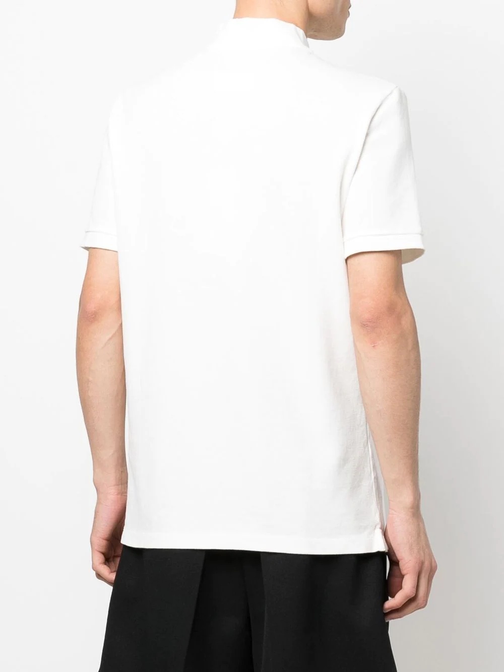 collarless polo shirt - 4