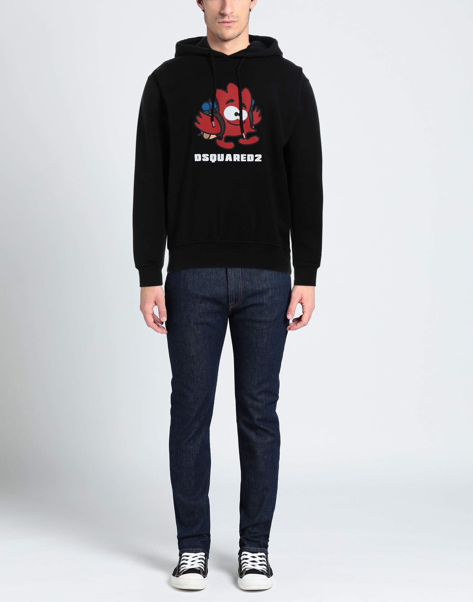Black Men's Hooded Sweatshirt - 2