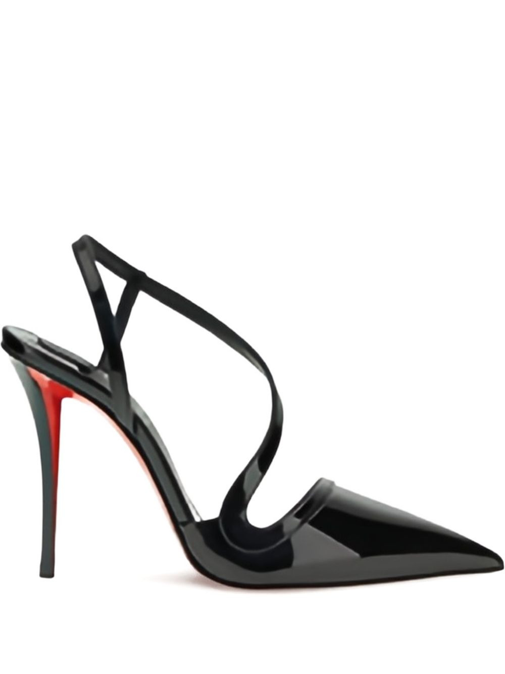 100mm Rosa Z patent leather cross-strap sandals - 1