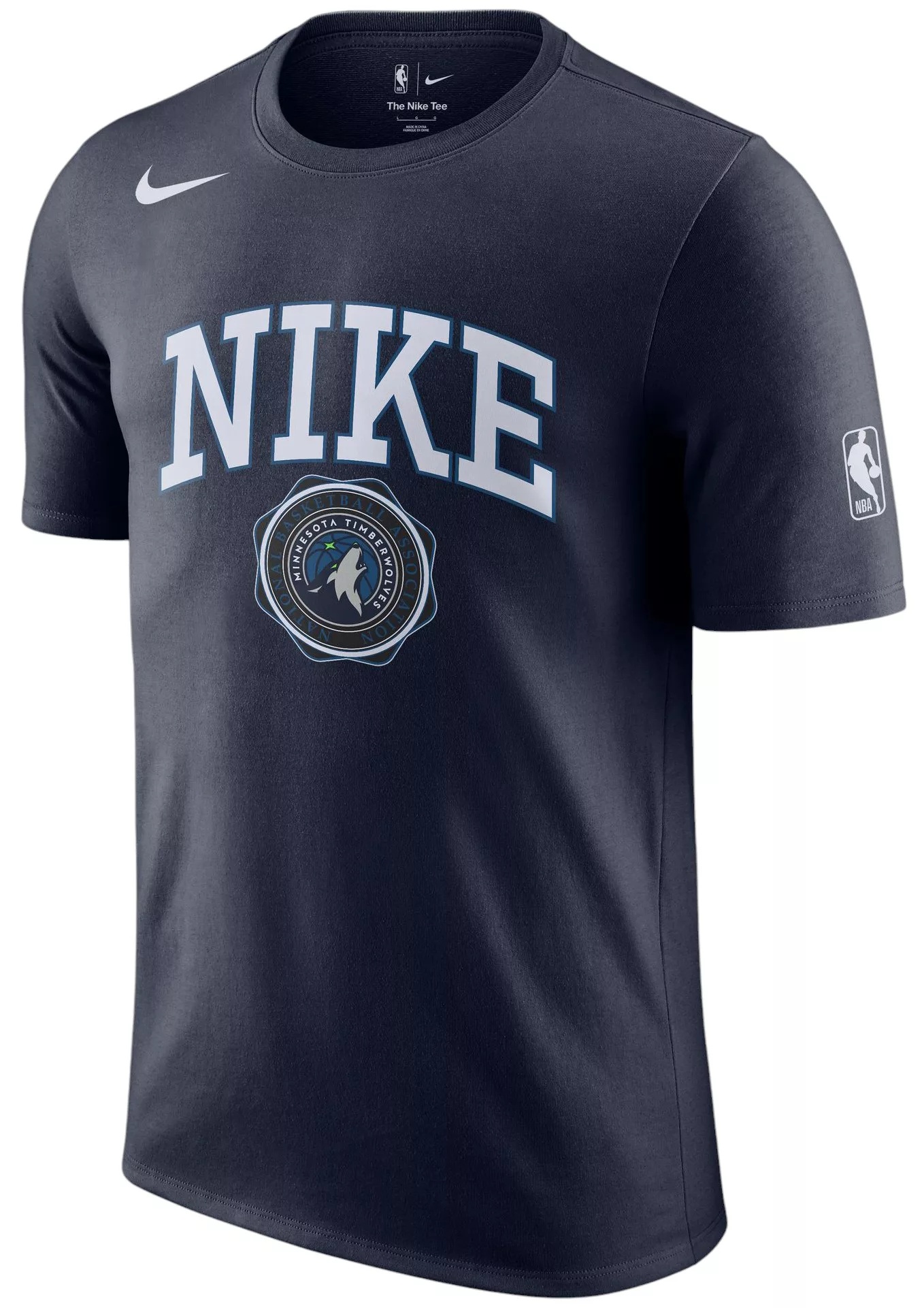 Nike Adult Minnesota Timberwolves Navy College T-Shirt - 1