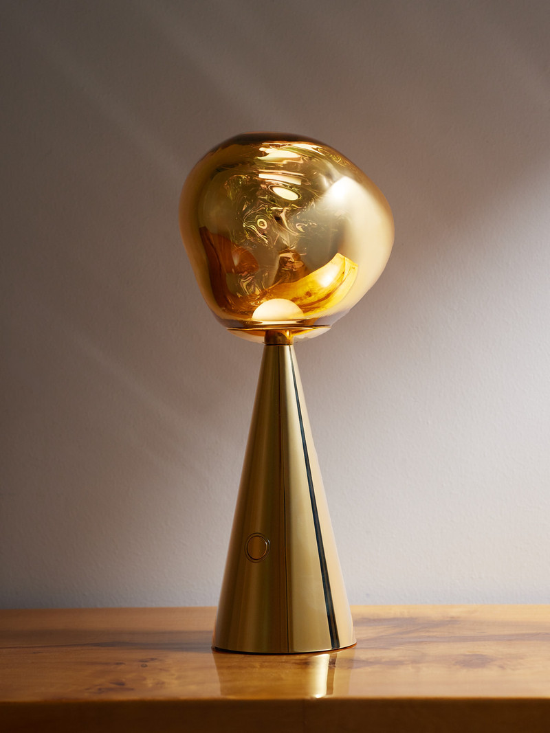 Melt Portable Gold-Tone LED Lamp 3