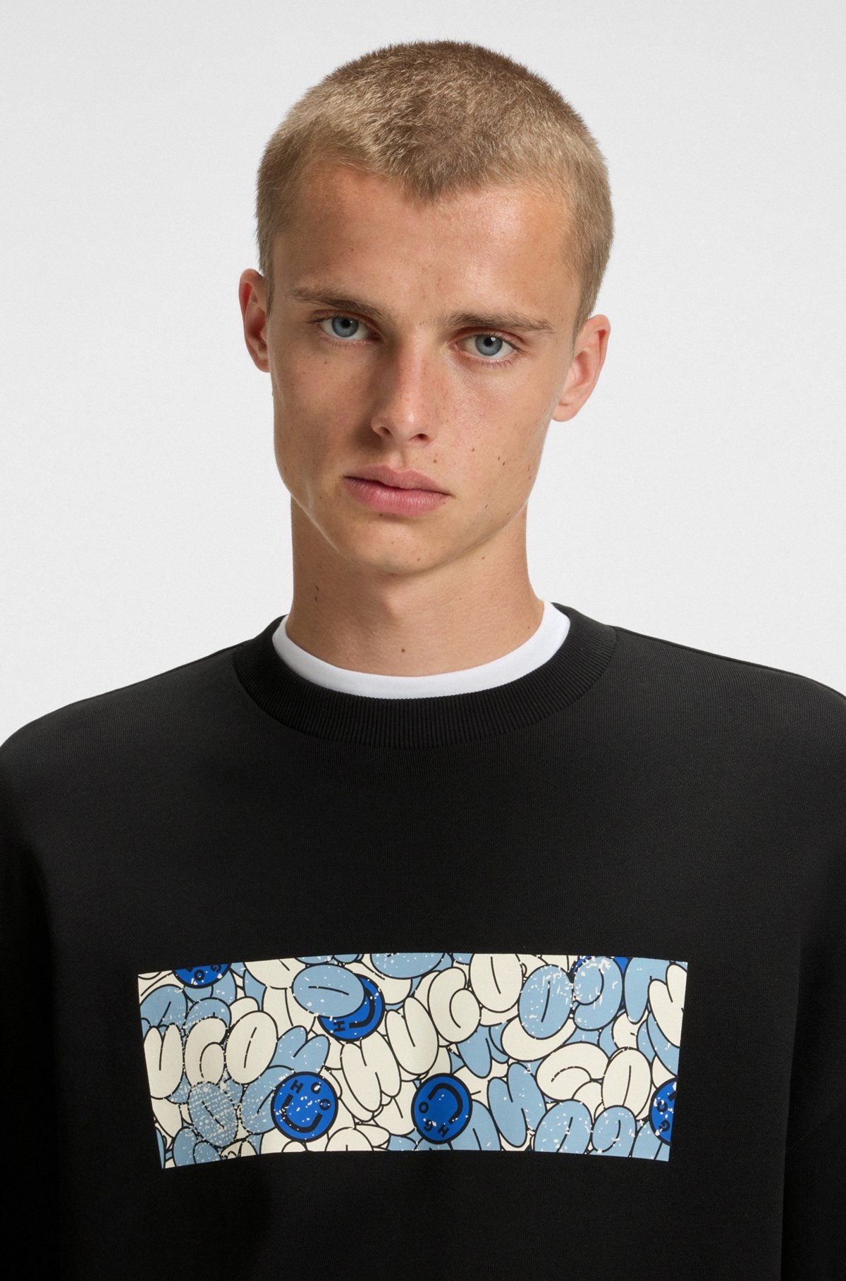 COTTON-TERRY SWEATSHIRT WITH LOGO ARTWORK PRINT - 3
