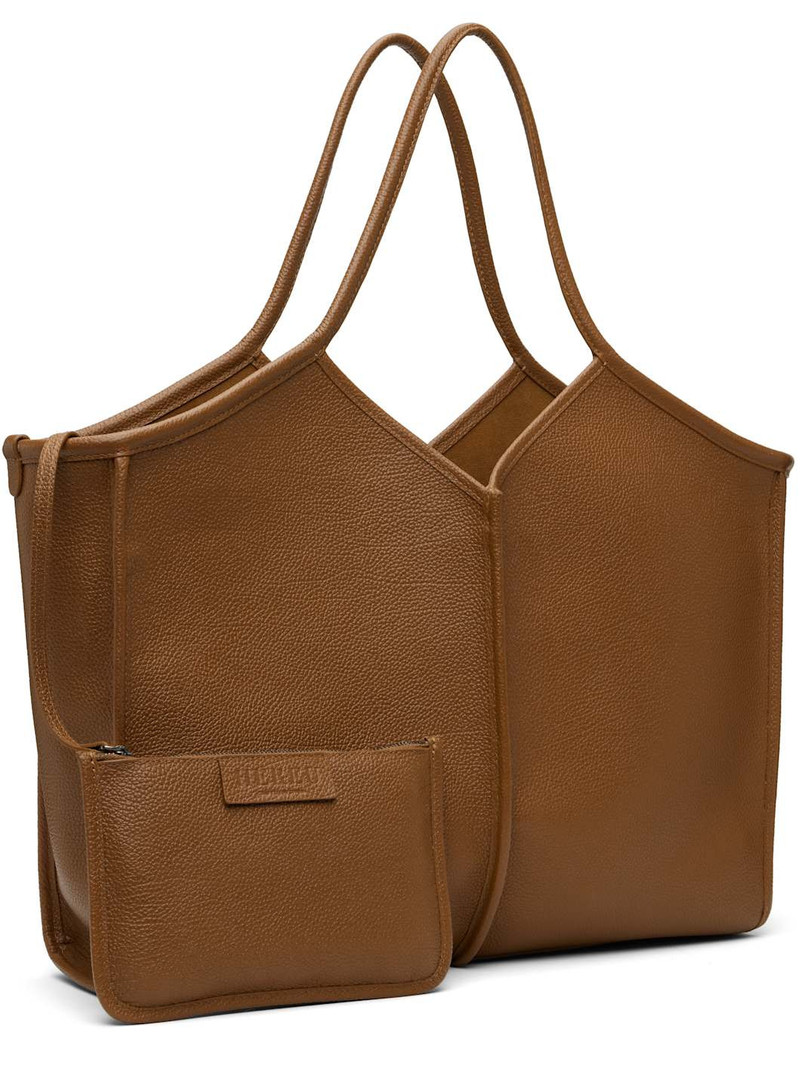 HEREU Brown Calella Medium Squared Tote outlook