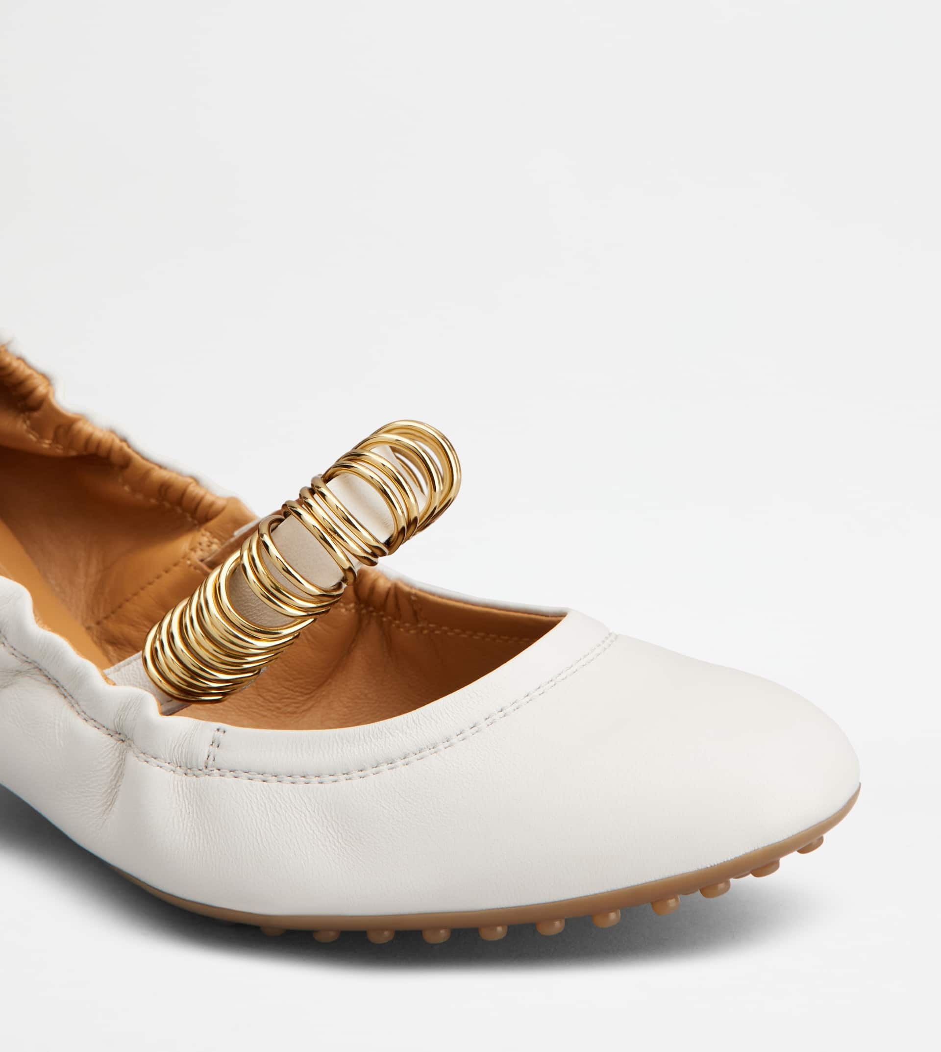 BALLERINAS IN LEATHER - WHITE - 5