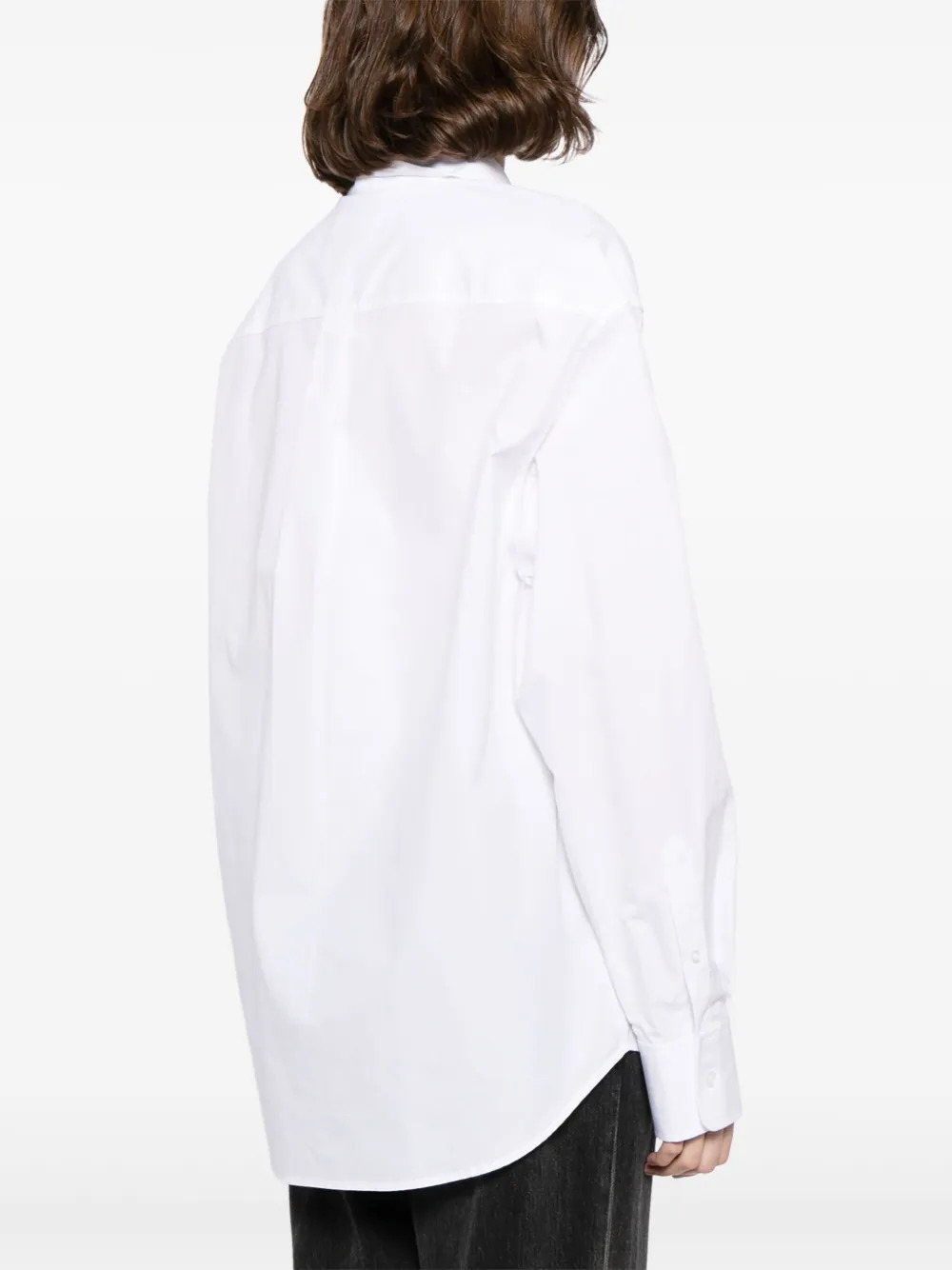 T BY ALEXANDER WANG - Women Boyfriend Shirt With Logo Flag Tag - 3