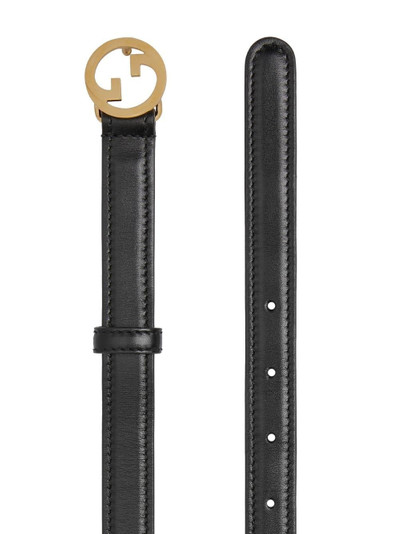 GUCCI Blondie thin leather belt outlook