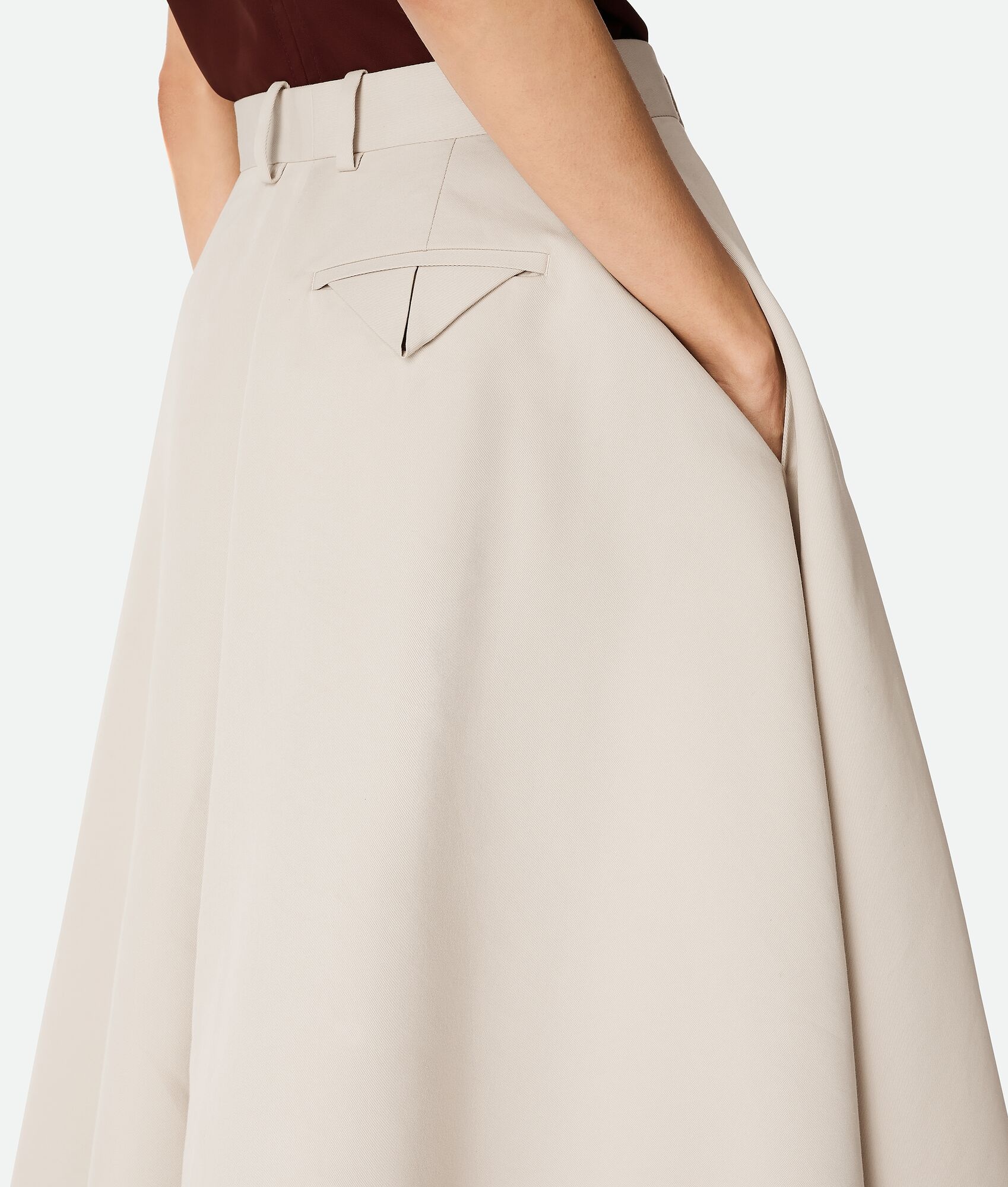 Silk And Cotton Twill Culotte - 4