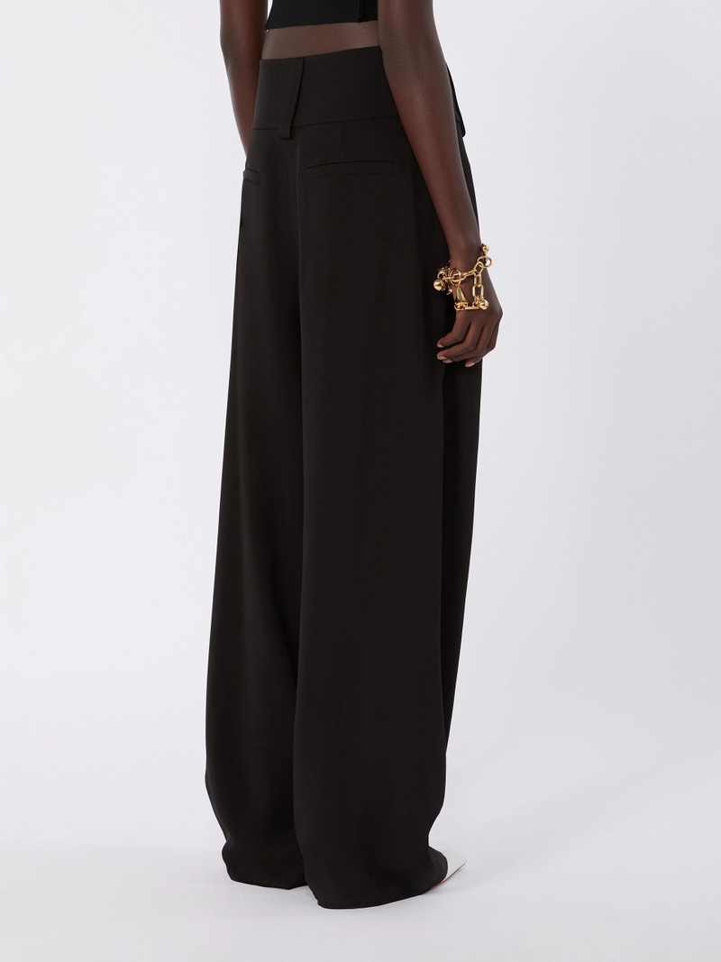 FAVETTA Wide-fit viscose satin trousers - BLACK 4