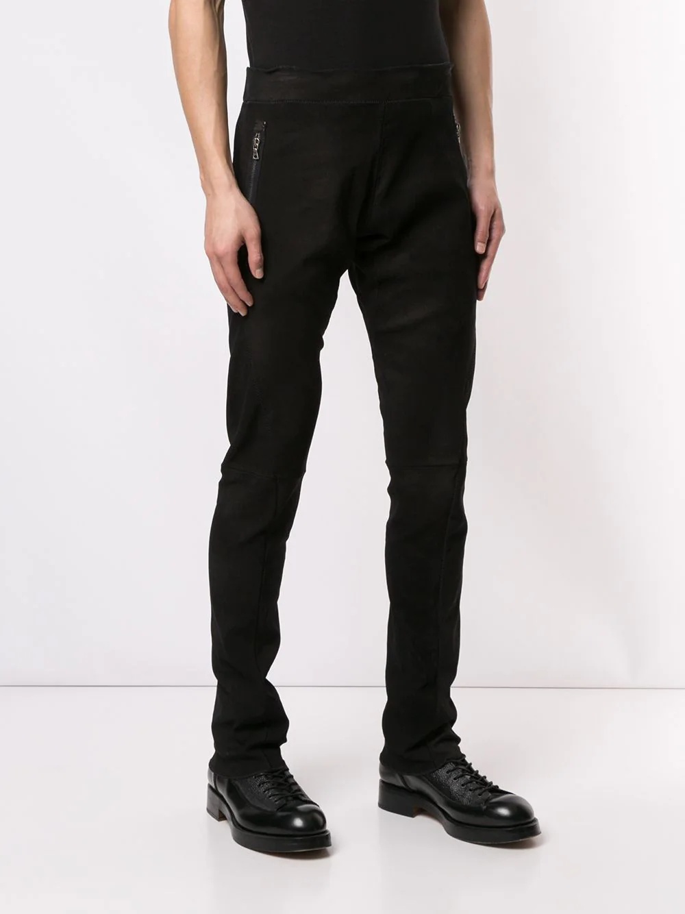 classic slim-fit trousers - 3