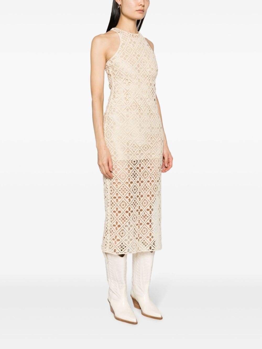 Arrows crochet midi dress - 3