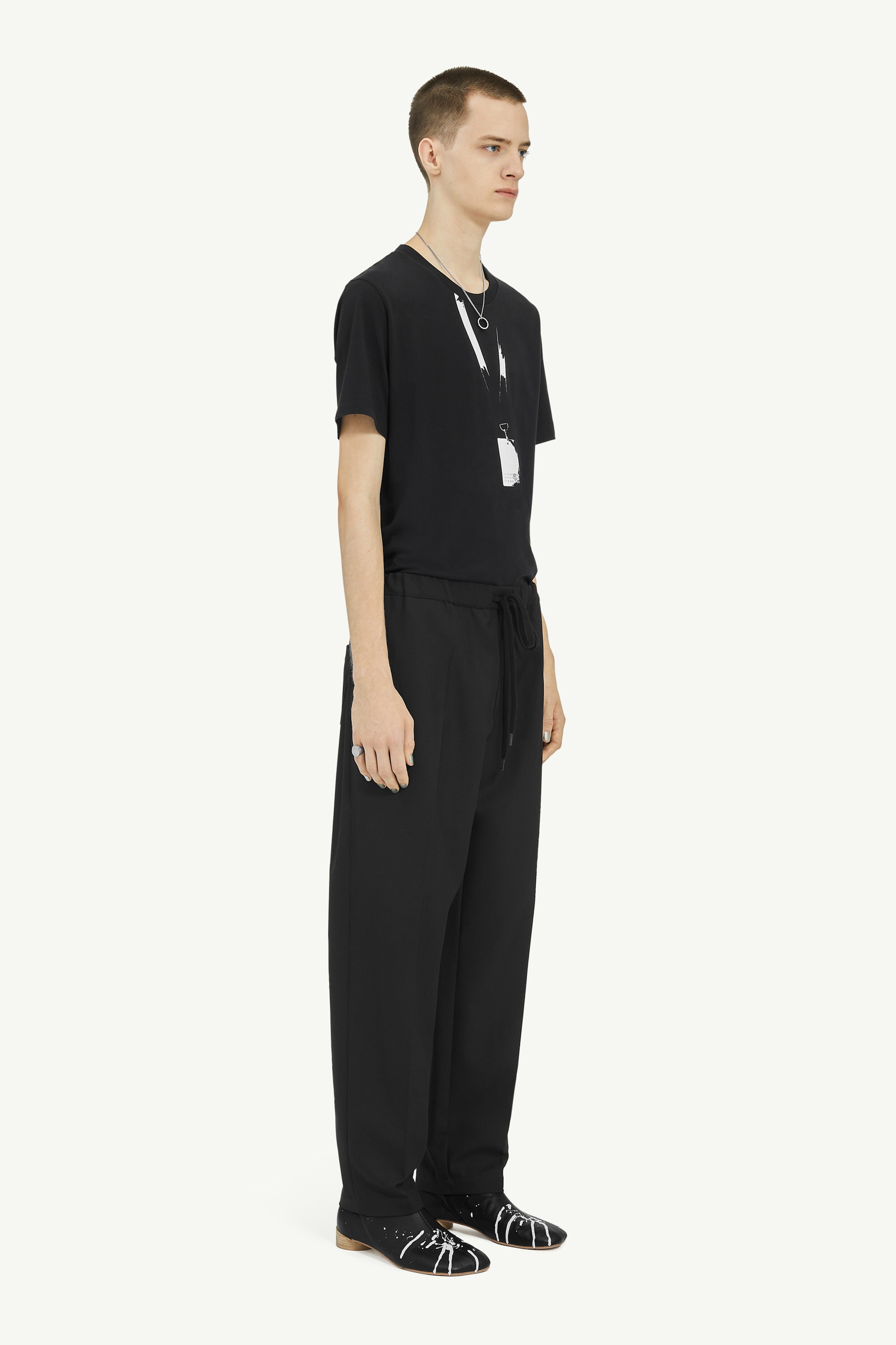 Tapered Leg Tailoring Wool Trousers - 3