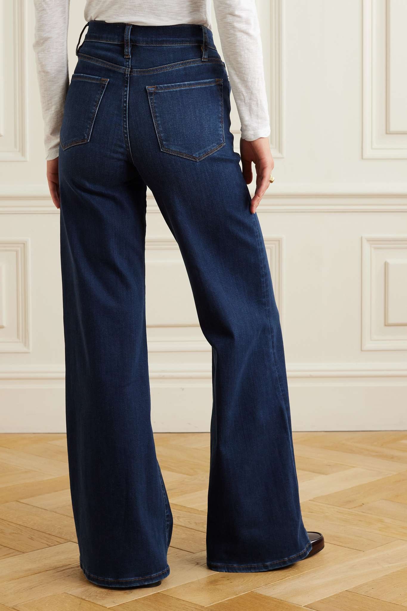 Le Palazzo high-rise wide-leg jeans - 4