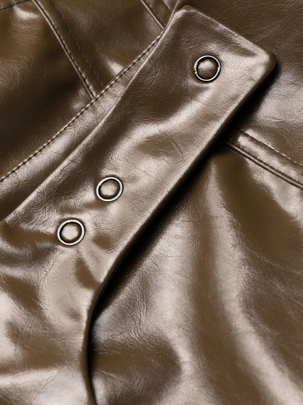 glossy faux-leather trousers - 5