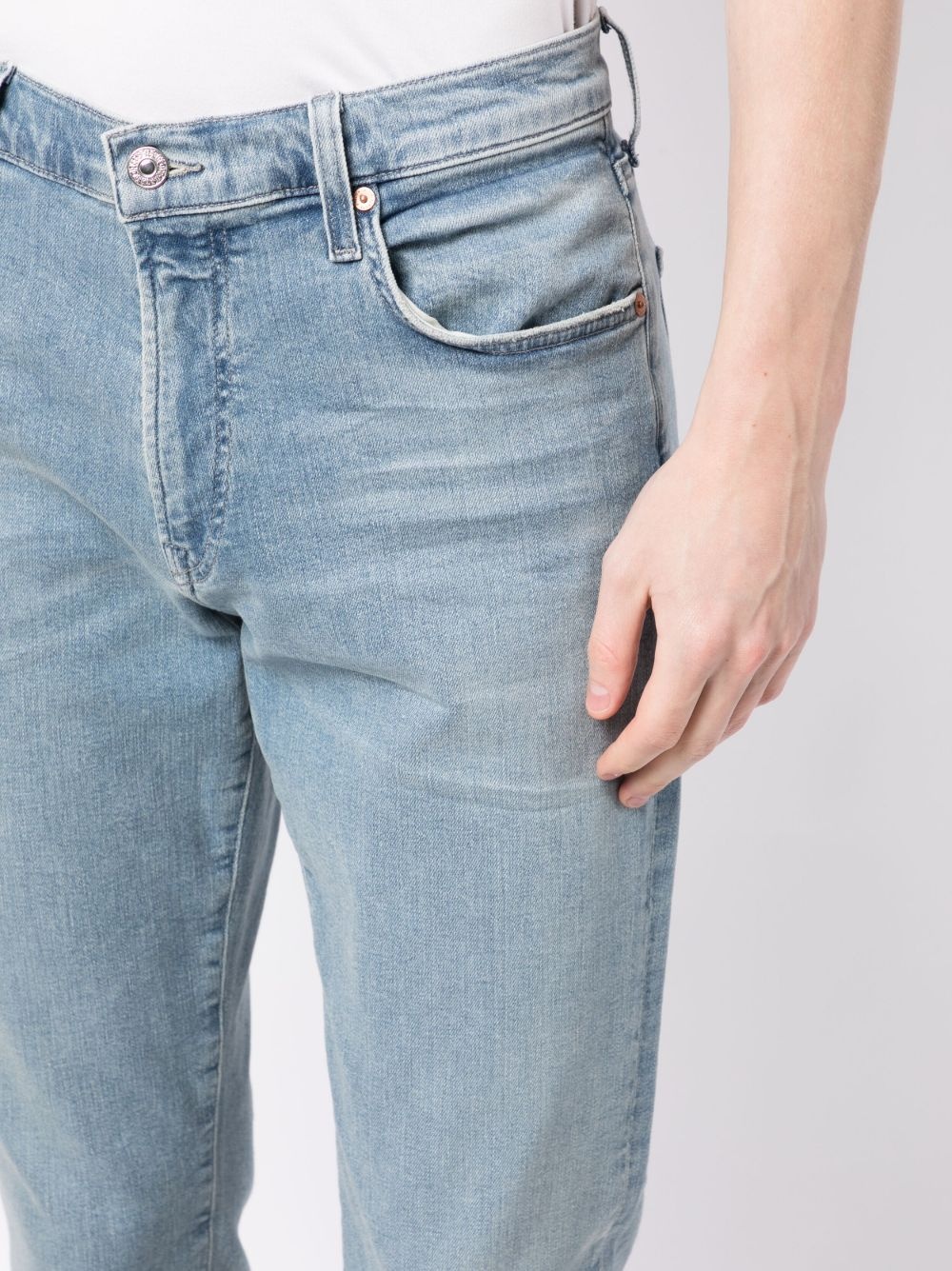 logo-patch slim-cut jeans - 5