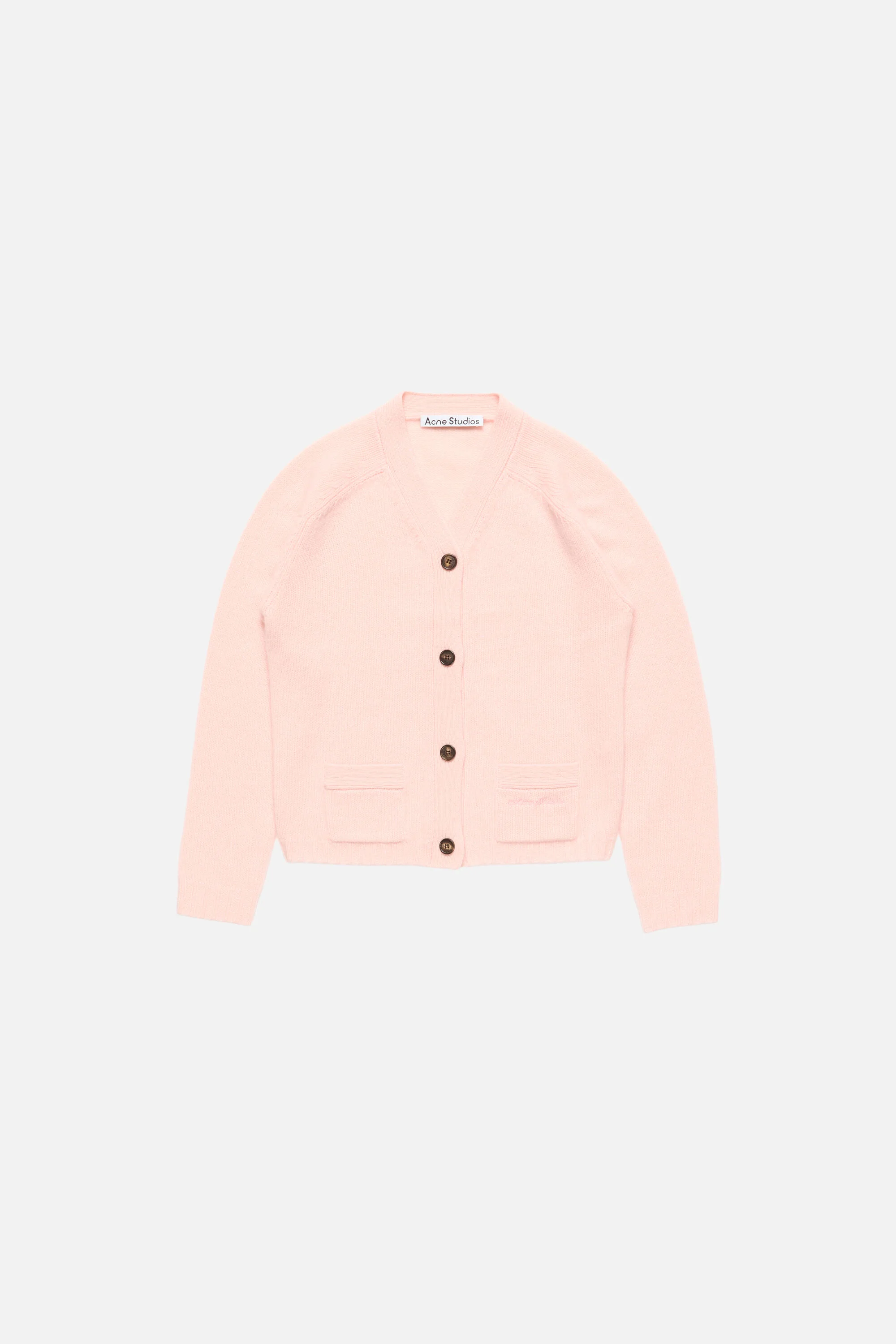Cashmere V-Neck Cardigan - Light Rose Pink - 1