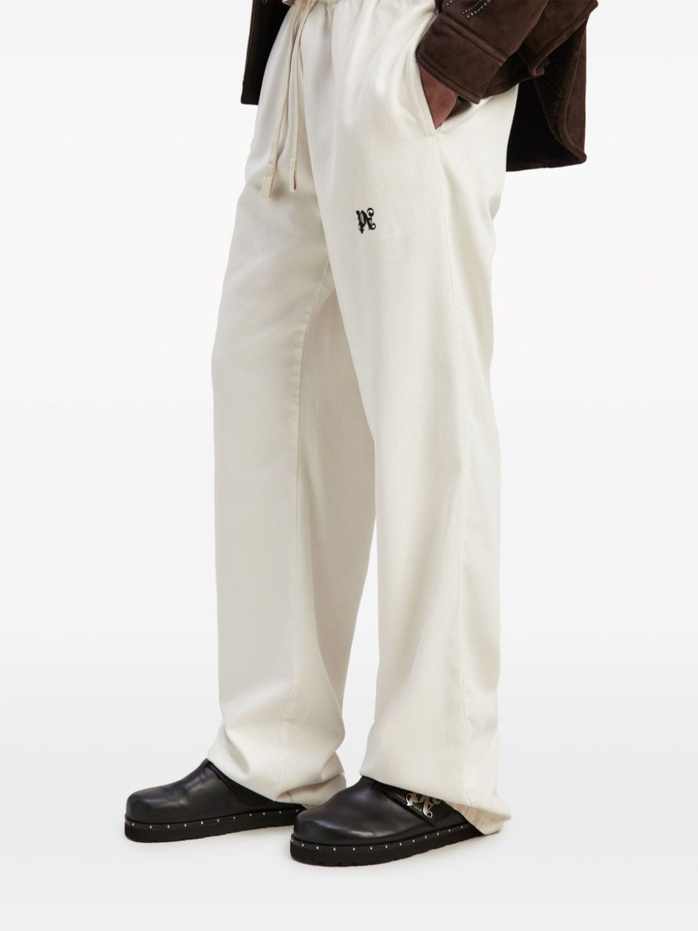 drawstring cotton trousers - 6