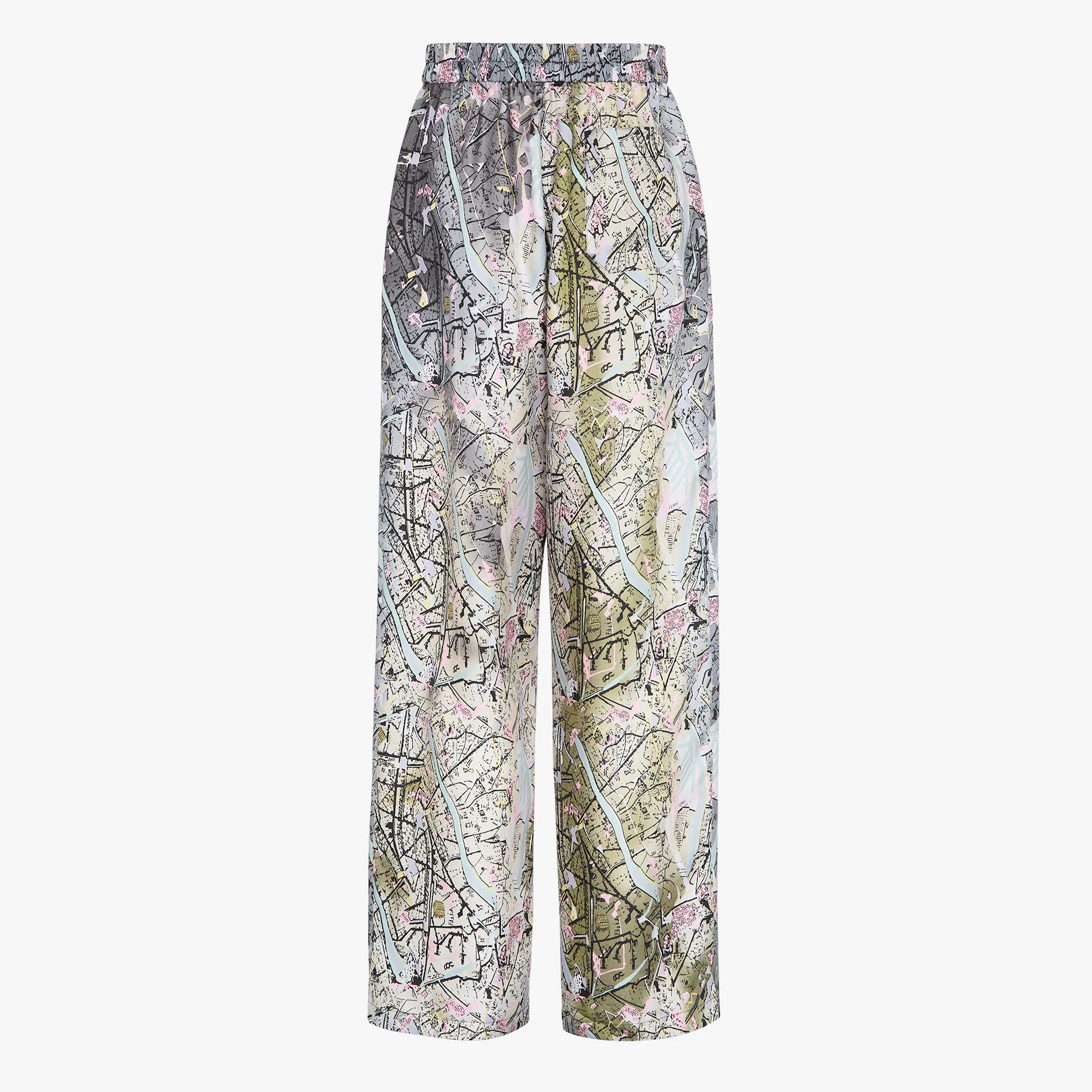 Gray silk trousers - 2