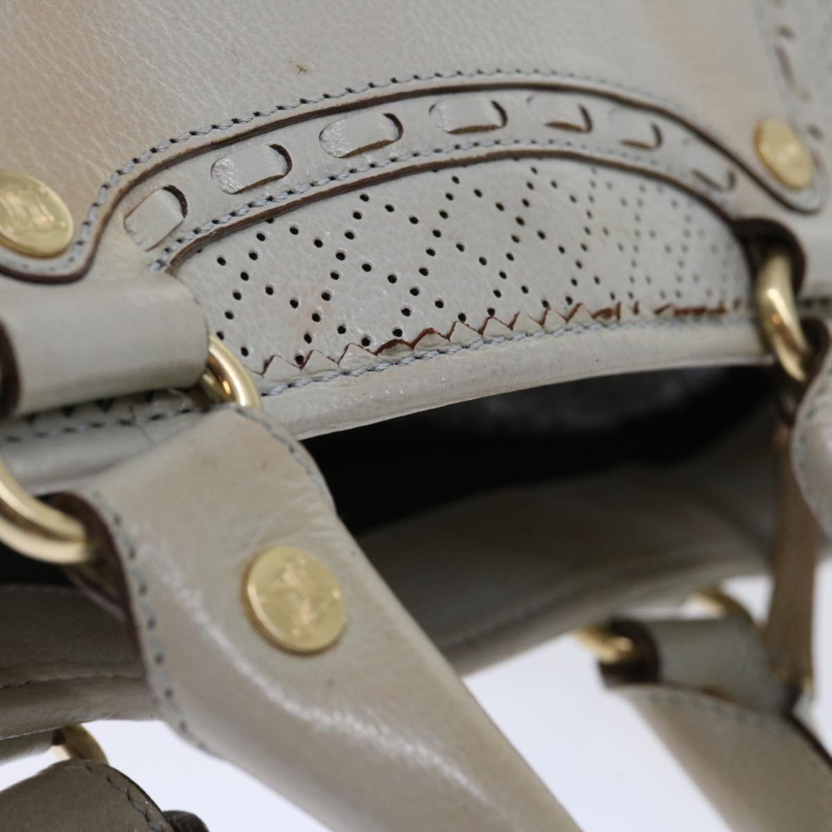 CELINE Hand Bag Leather Gray - 6