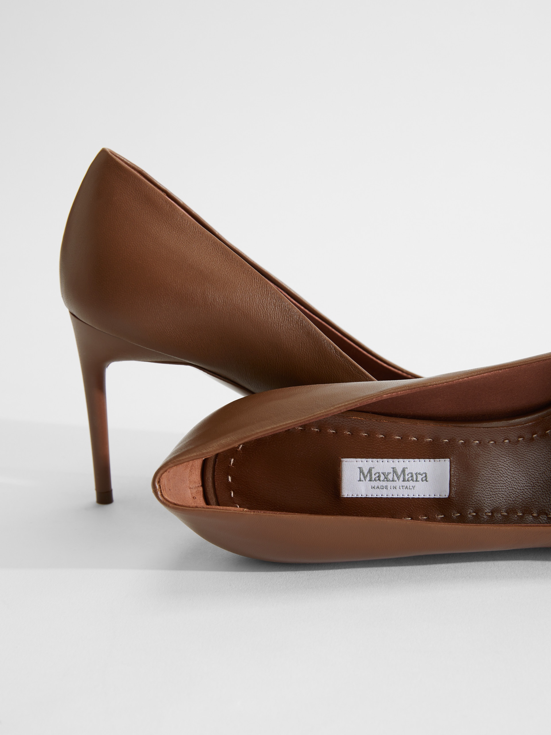 PHYLLIS Nappa leather court shoes - 5