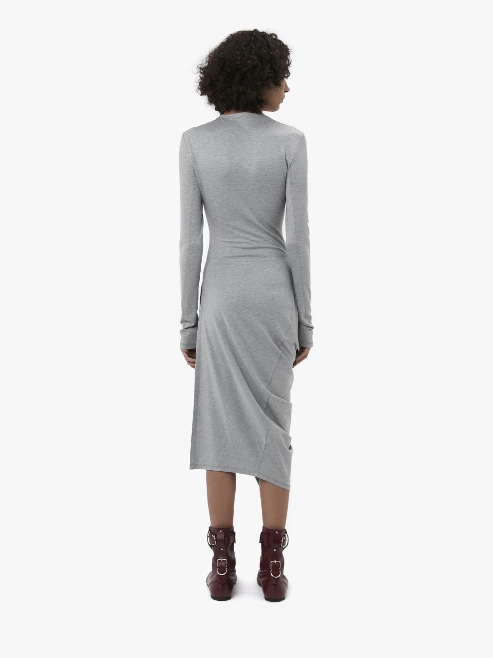 ASYMMETRIC DRAPED DRESS - 3