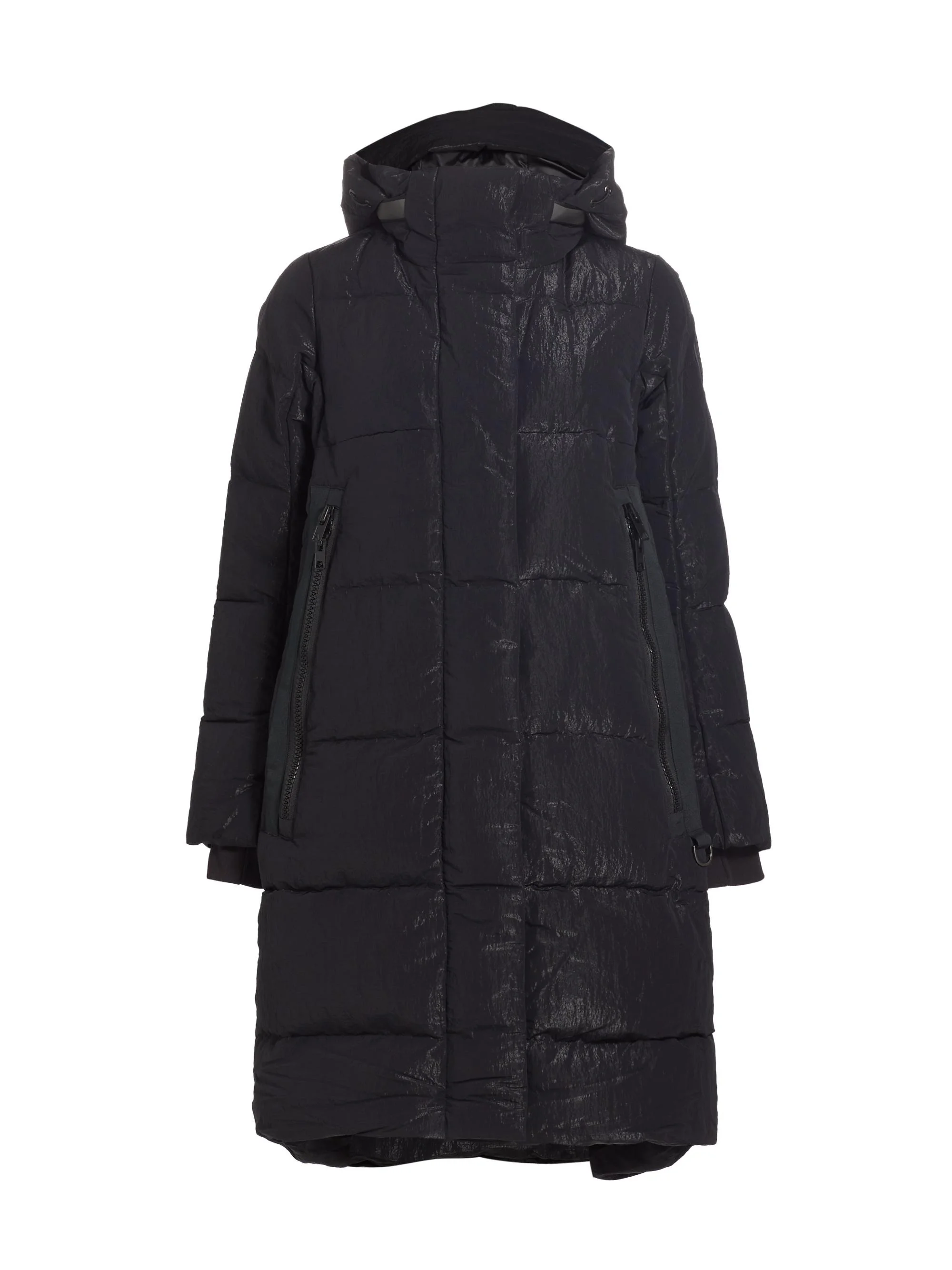 Women's Byward Quilted Hooded Parka - Black - 1