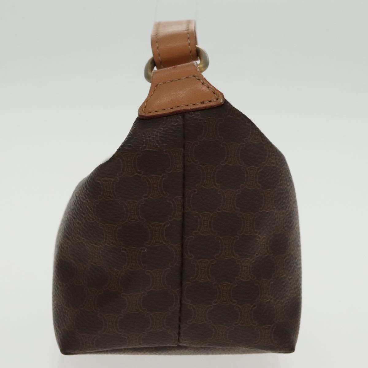CELINE Macadam Canvas Hand Bag Pvc Leather Gold Brown - 4