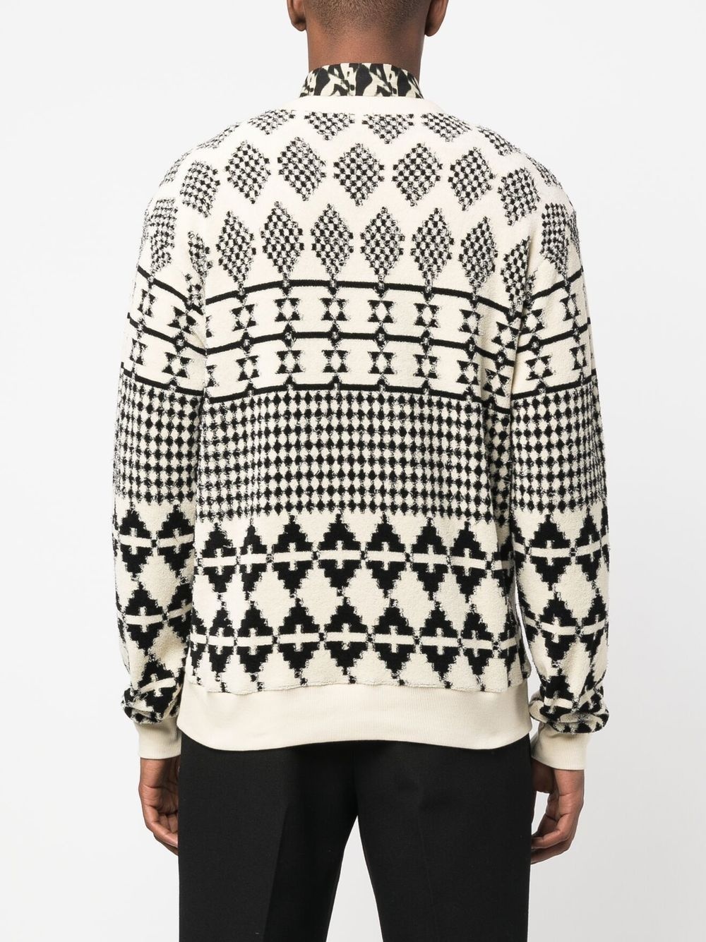 stripe-jacquard wool sweater - 4