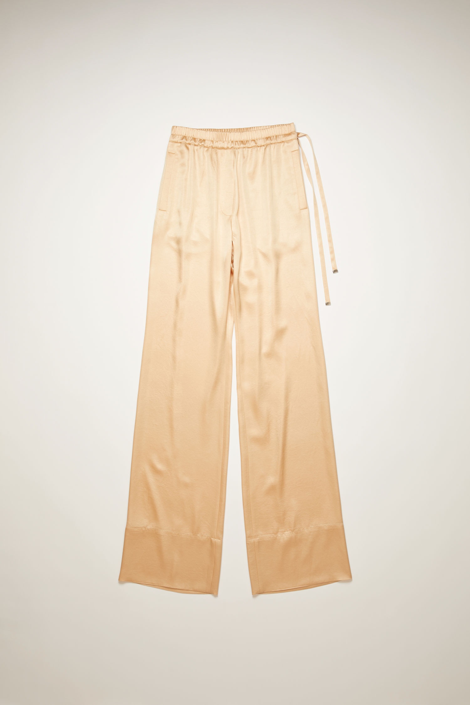 Satin trousers pale orange - 5