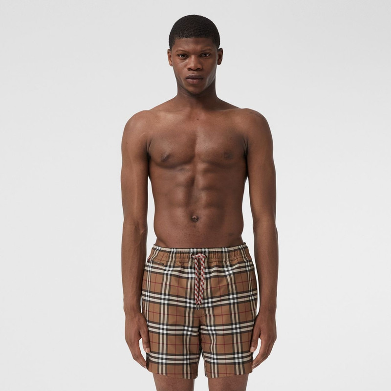 Burberry Check Print Drawcord Swim Shorts outlook