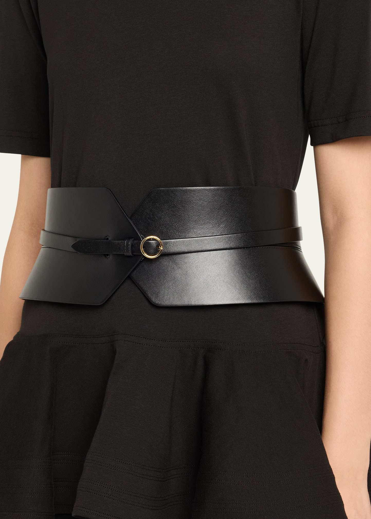 Buckle Wide Bustier Belt - 2
