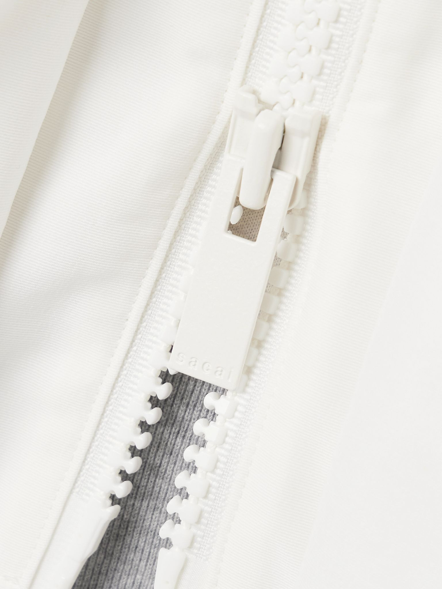 Paneled cotton-canvas and cotton-blend jersey hoodie Light gray - 5