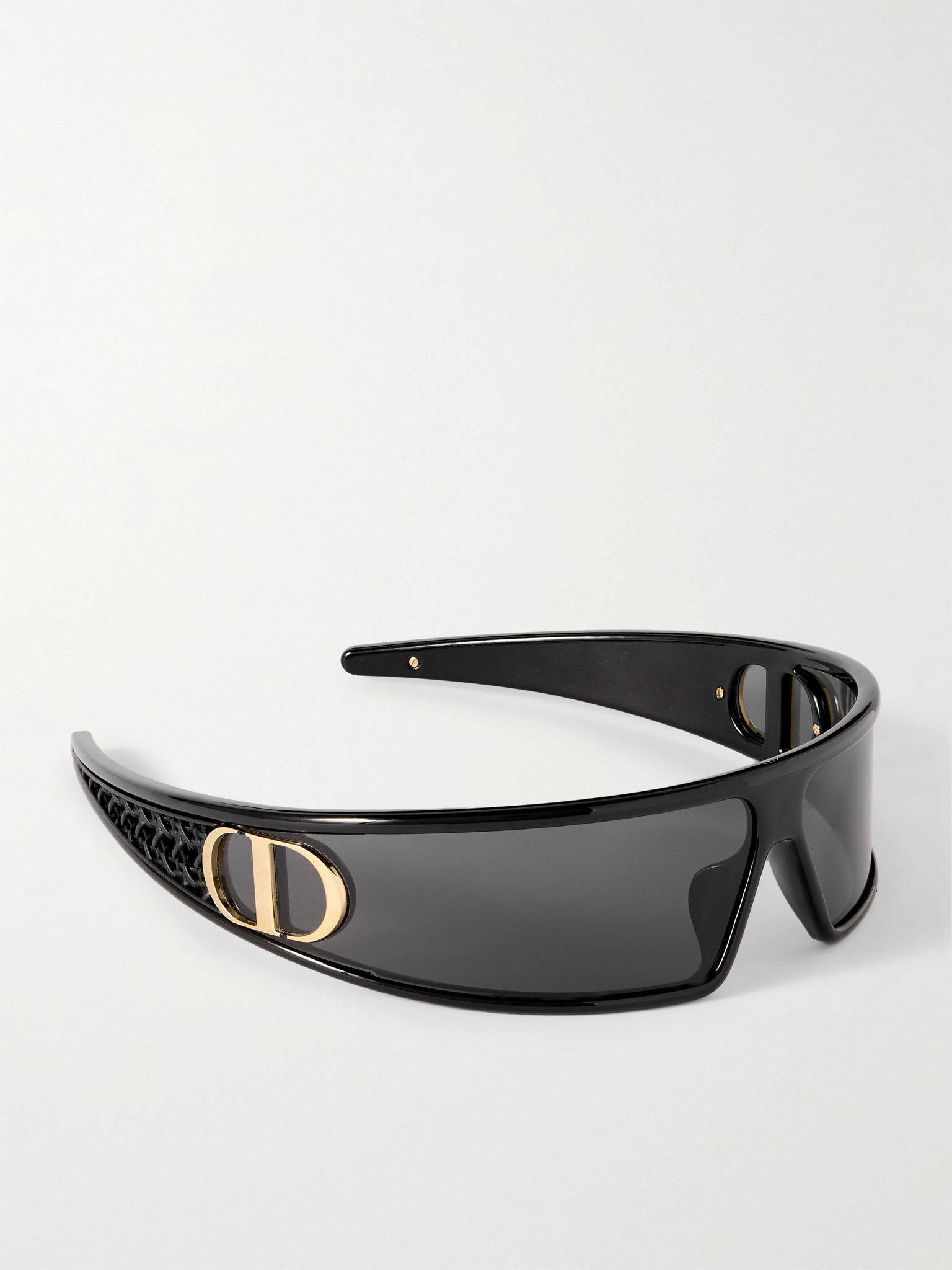 VeryDior M1U wrap-around acetate sunglasses Black - 3