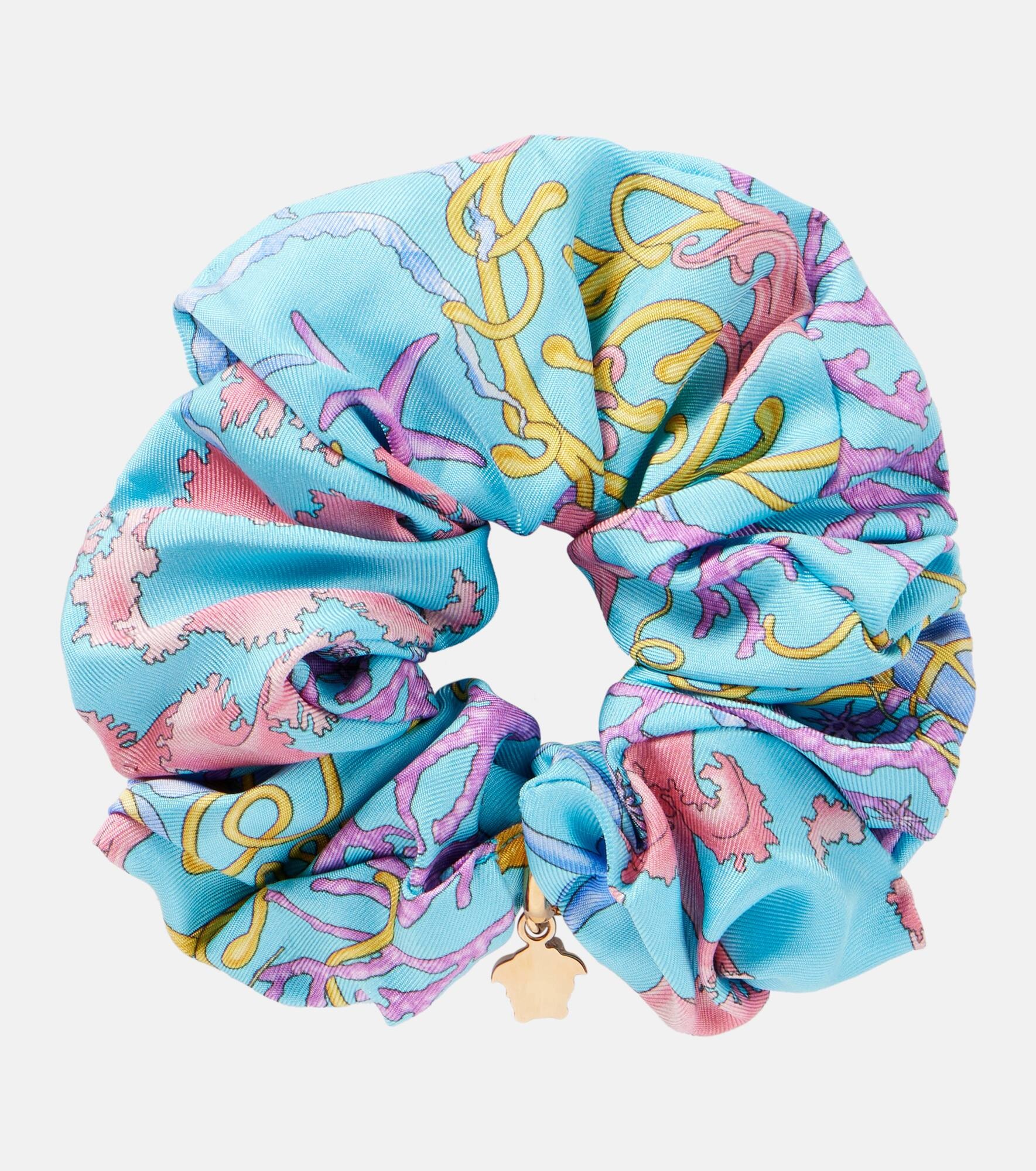 Underwater Barocco silk scrunchie - 3