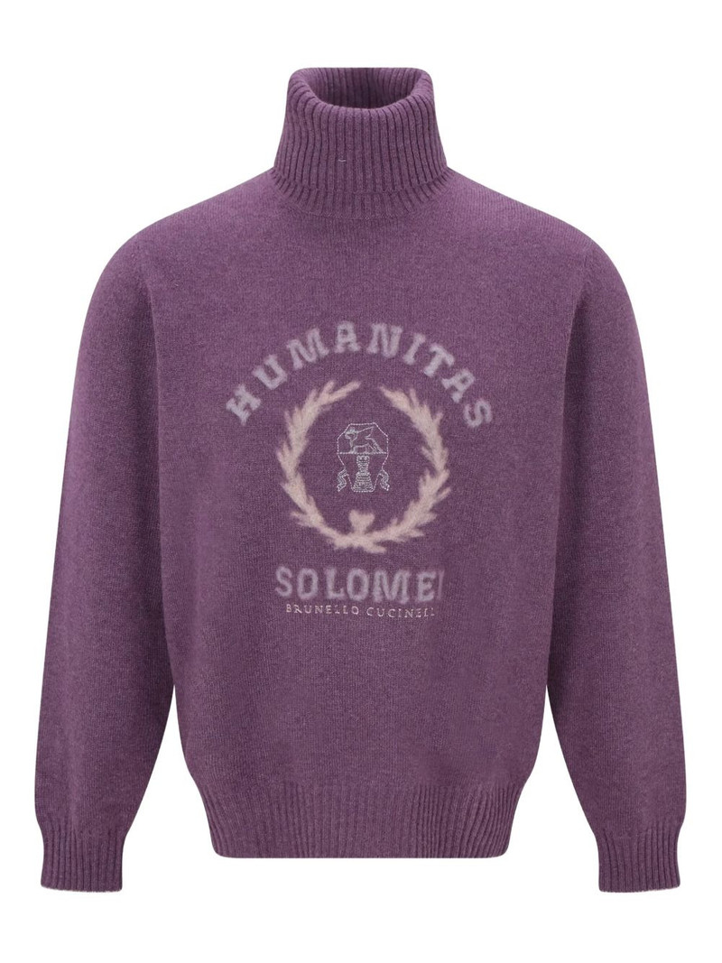 roll-neck logo sweater 1