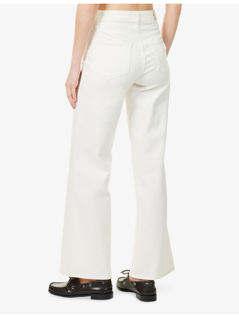 Anessa Front-Yoke Wide-Leg Stretch-Denim Blend Jeans 4