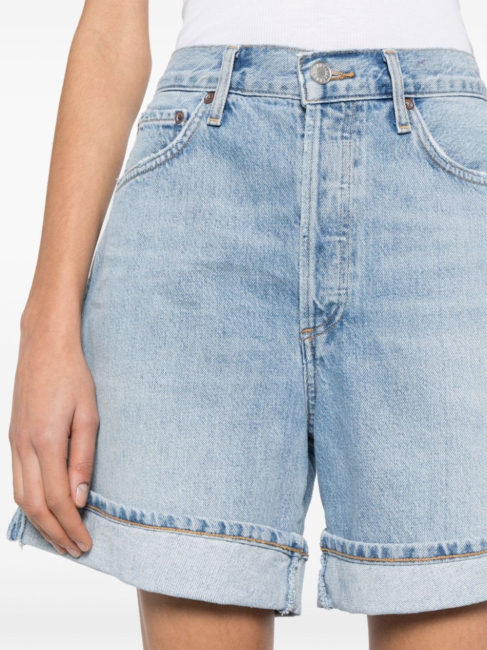 Dame high-waisted denim shorts - 5