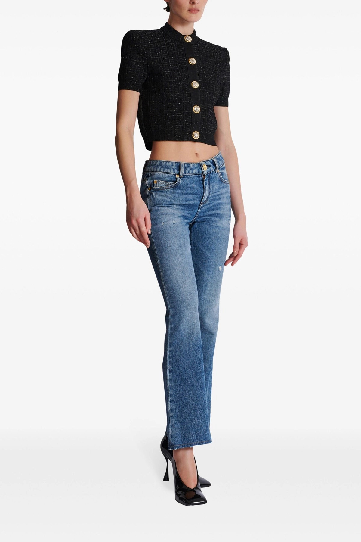 'Monogram' cropped cardigan - 2