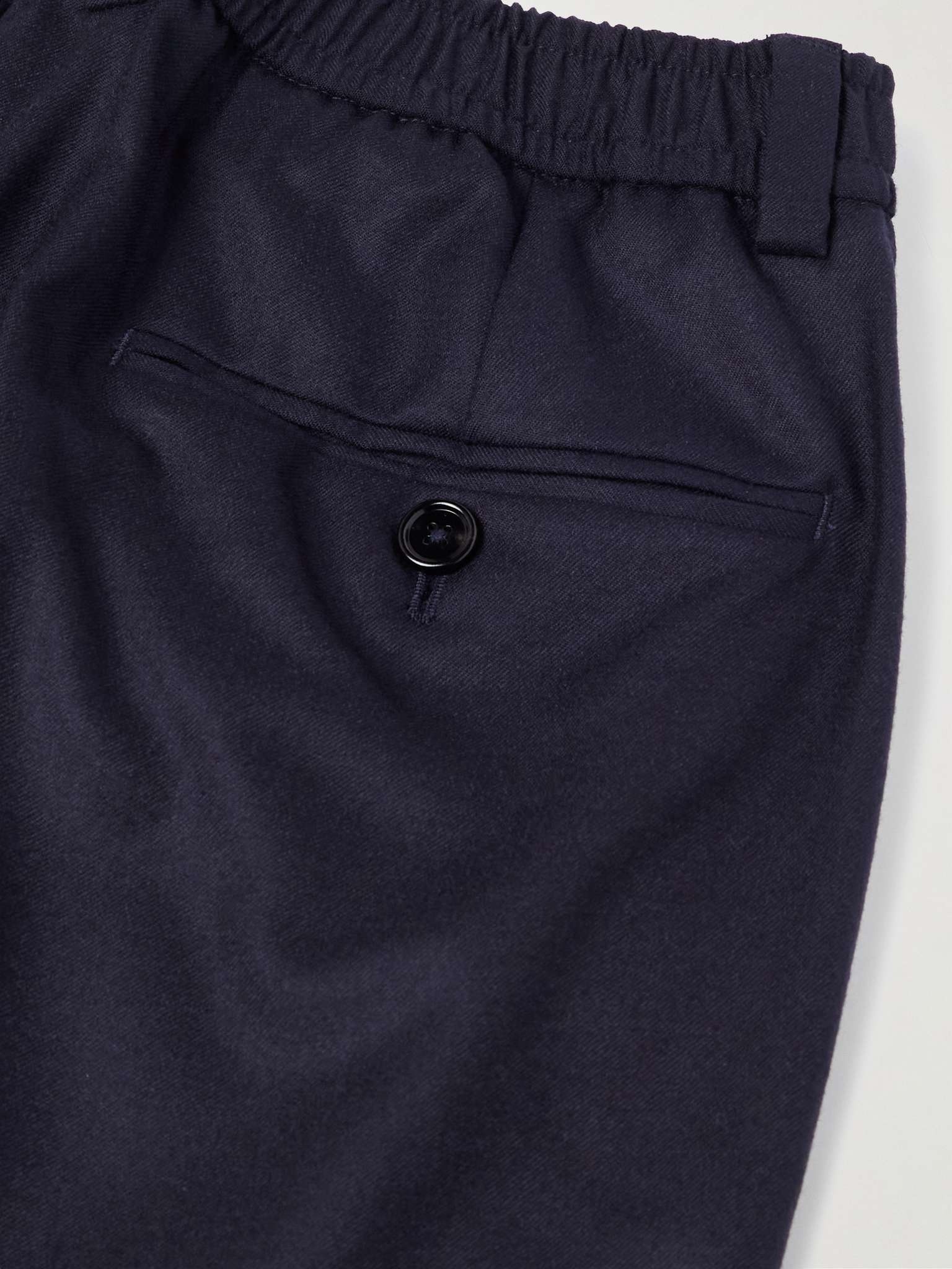 Slim-Fit Tapered Wool-Flannel Trousers - 5