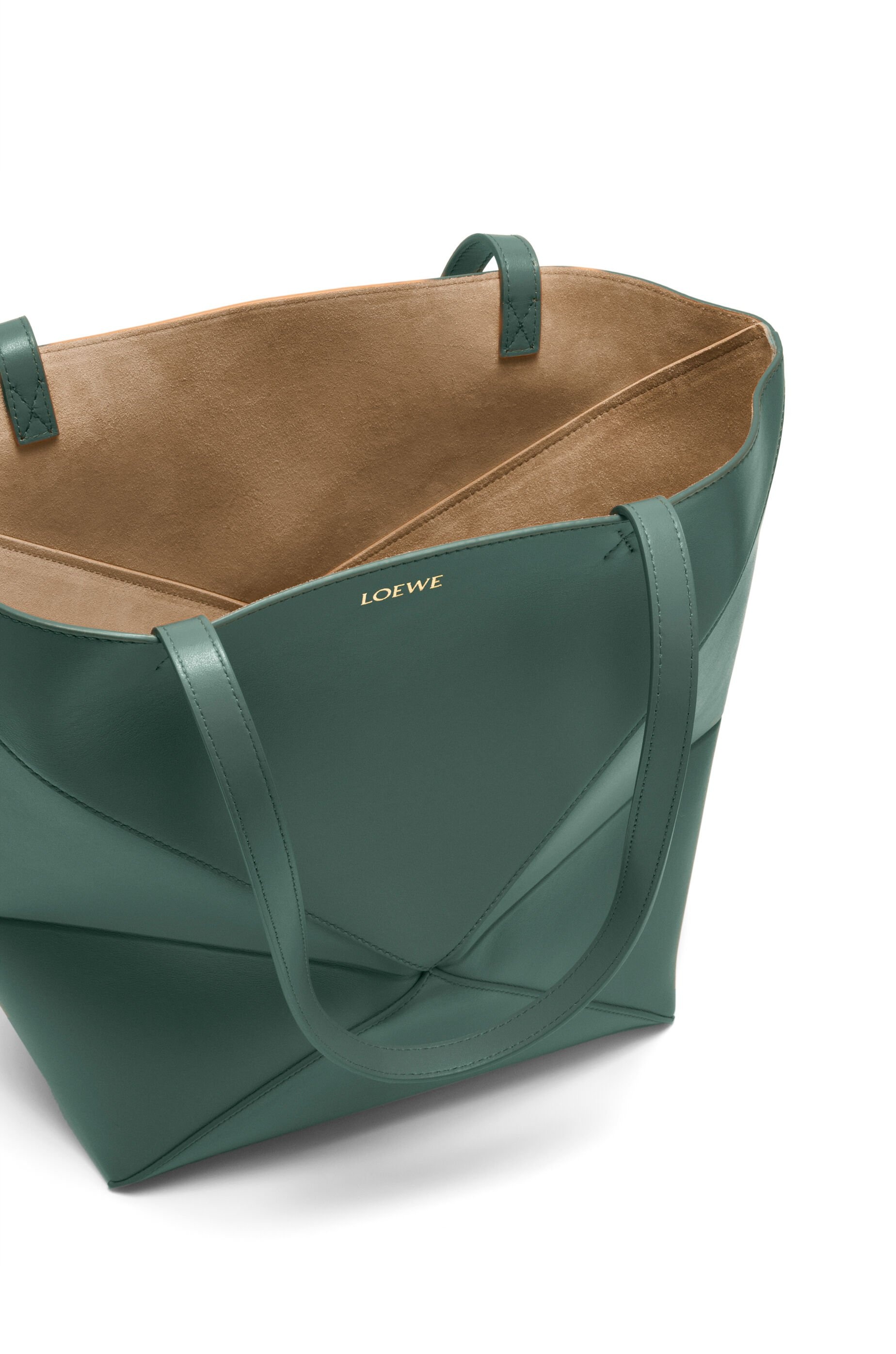 Medium Puzzle Fold tote in shiny calfskin - 8