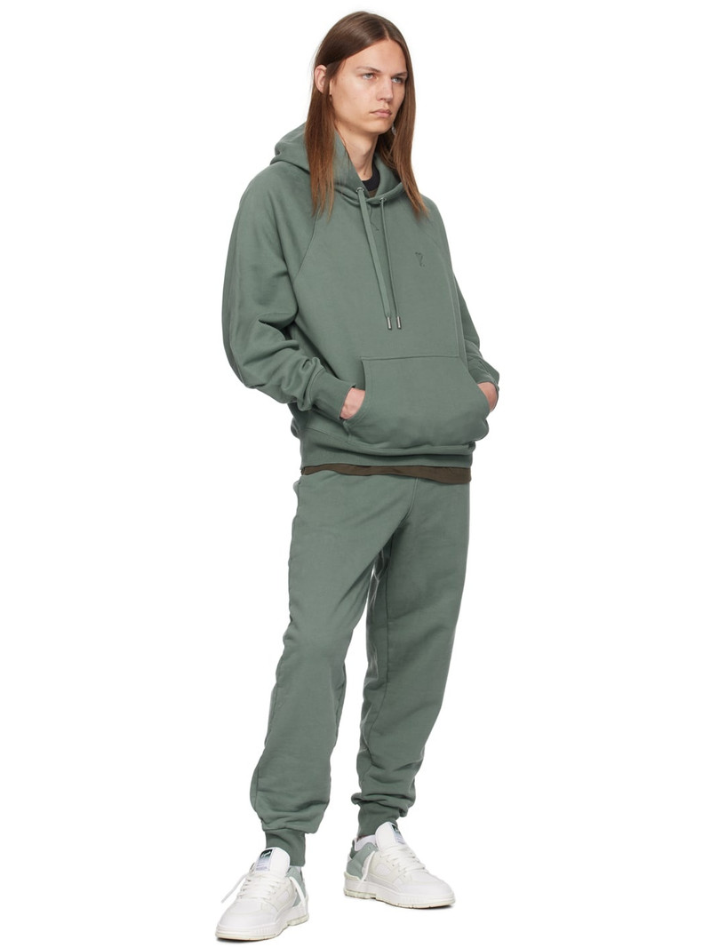 AMI Paris Green Ami de Coeur Hoodie outlook