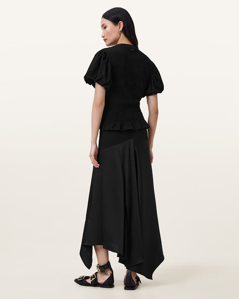 PIA SATIN ASYMMETRIC MAXI SKIRT 7